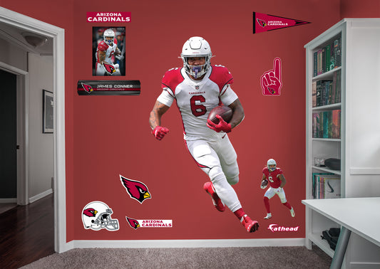 Arizona Cardinals: James Conner - Officially Licensed NFL Removable Adhesive Decal