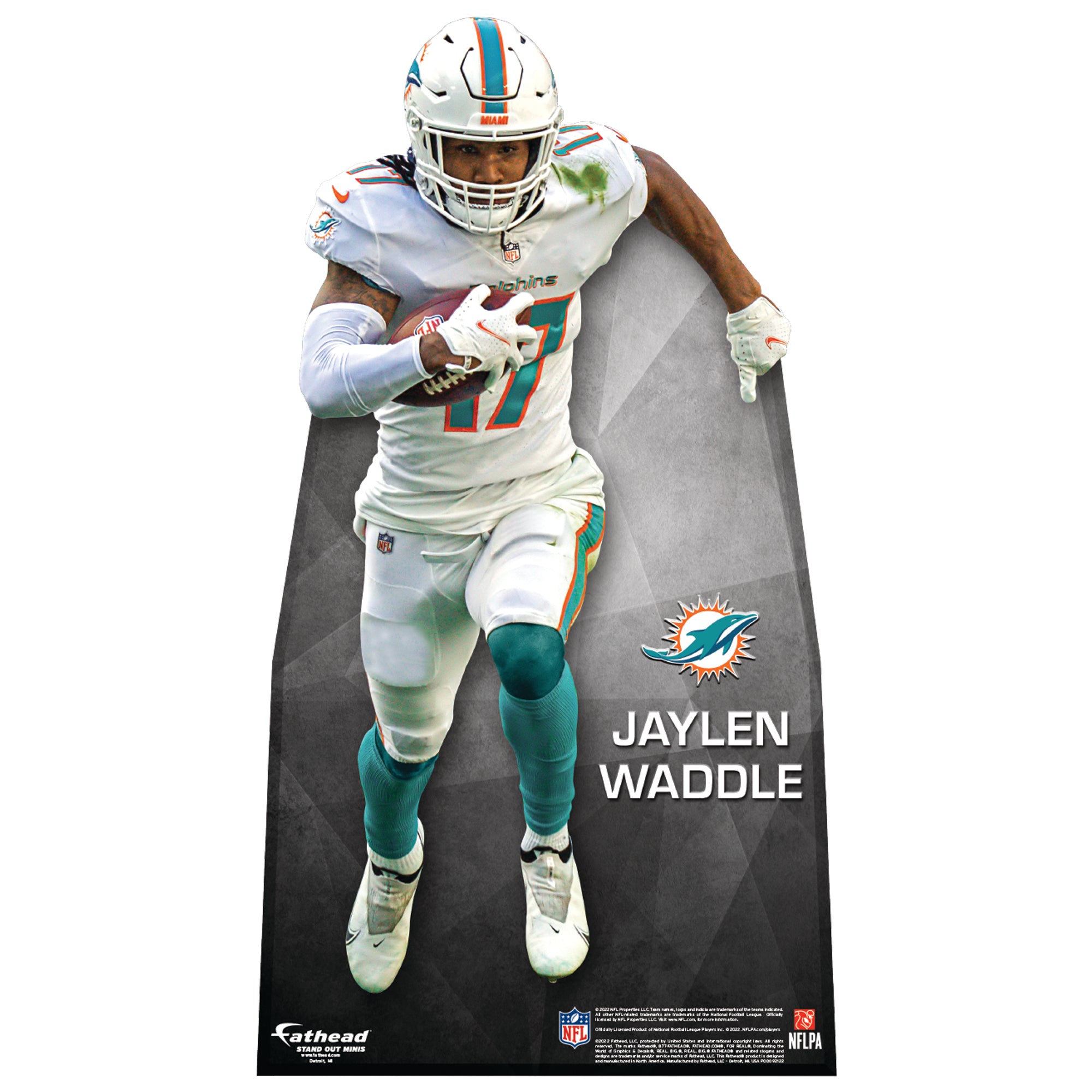 Miami Dolphins: 2022 Helmet Mini Cardstock Cutout - Officially