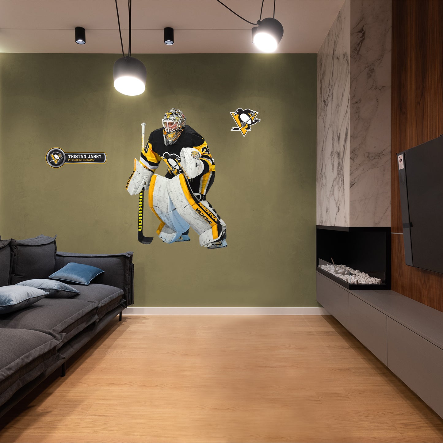 Pittsburgh Penguins: Tristan Jarry - Officially Licensed NHL Removable Adhesive Decal