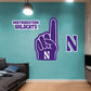 Northwestern Wildcats:    Foam Finger        - Officially Licensed NCAA Removable     Adhesive Decal