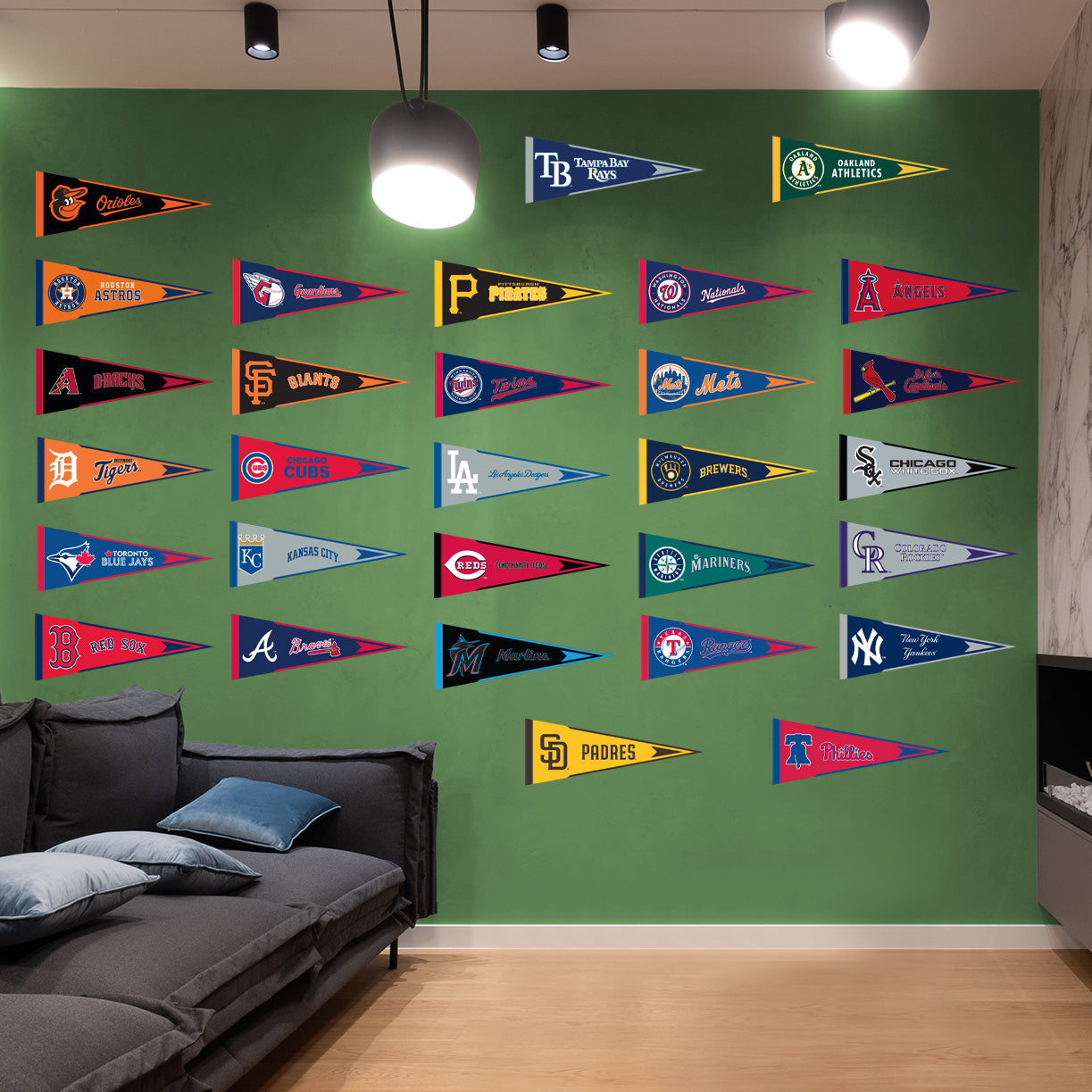 2021 Pennants Collection - Officially Licensed MLB Removable Adhesive Decal