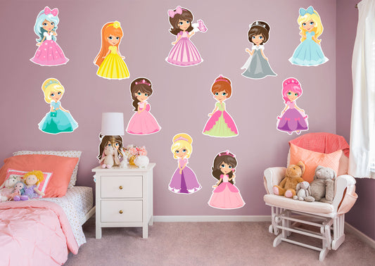Nursery:  Beauty Princess Collection        -   Removable Wall   Adhesive Decal