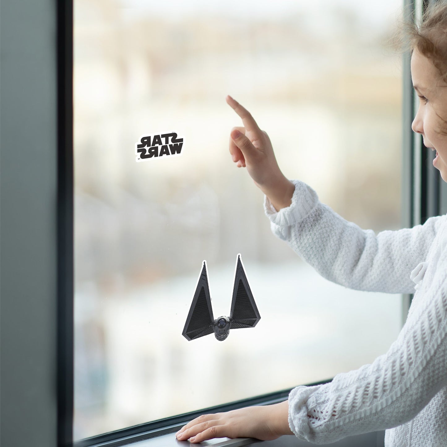 Tie Interceptor Window Clings - Officially Licensed Star Wars Removable Window Static Decal