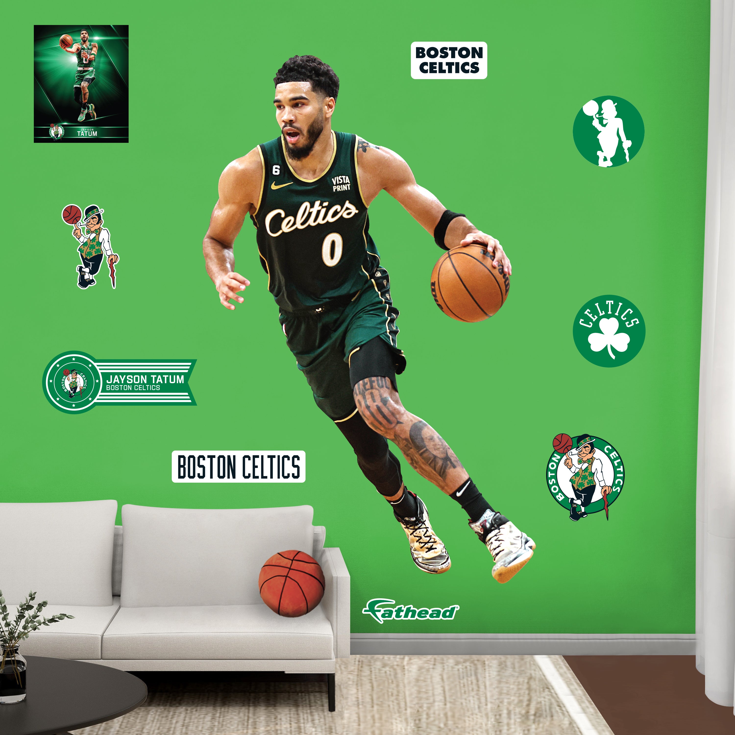 Jayson Tatum Boston Celtics Jersey Poster by SAYIDOWjpg