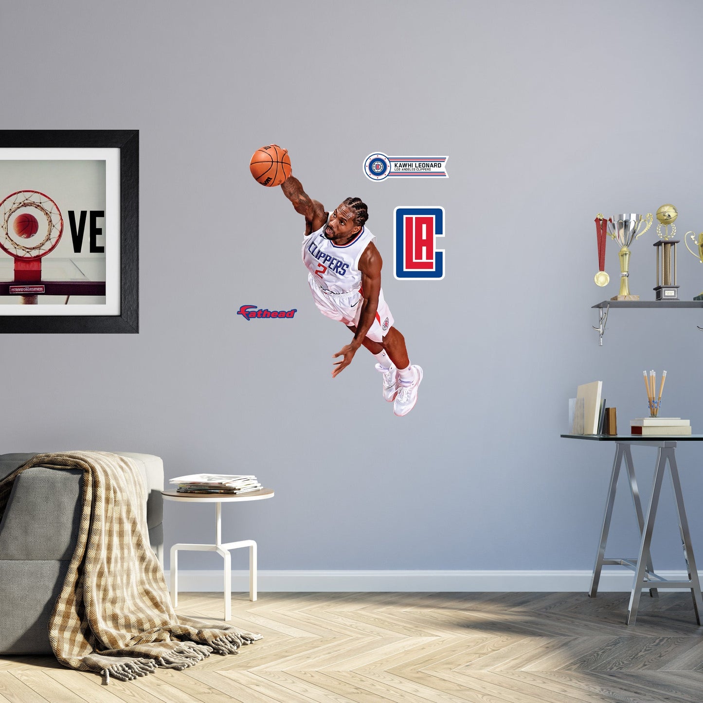 Los Angeles Clippers: Kawhi Leonard Dunk        - Officially Licensed NBA Removable     Adhesive Decal
