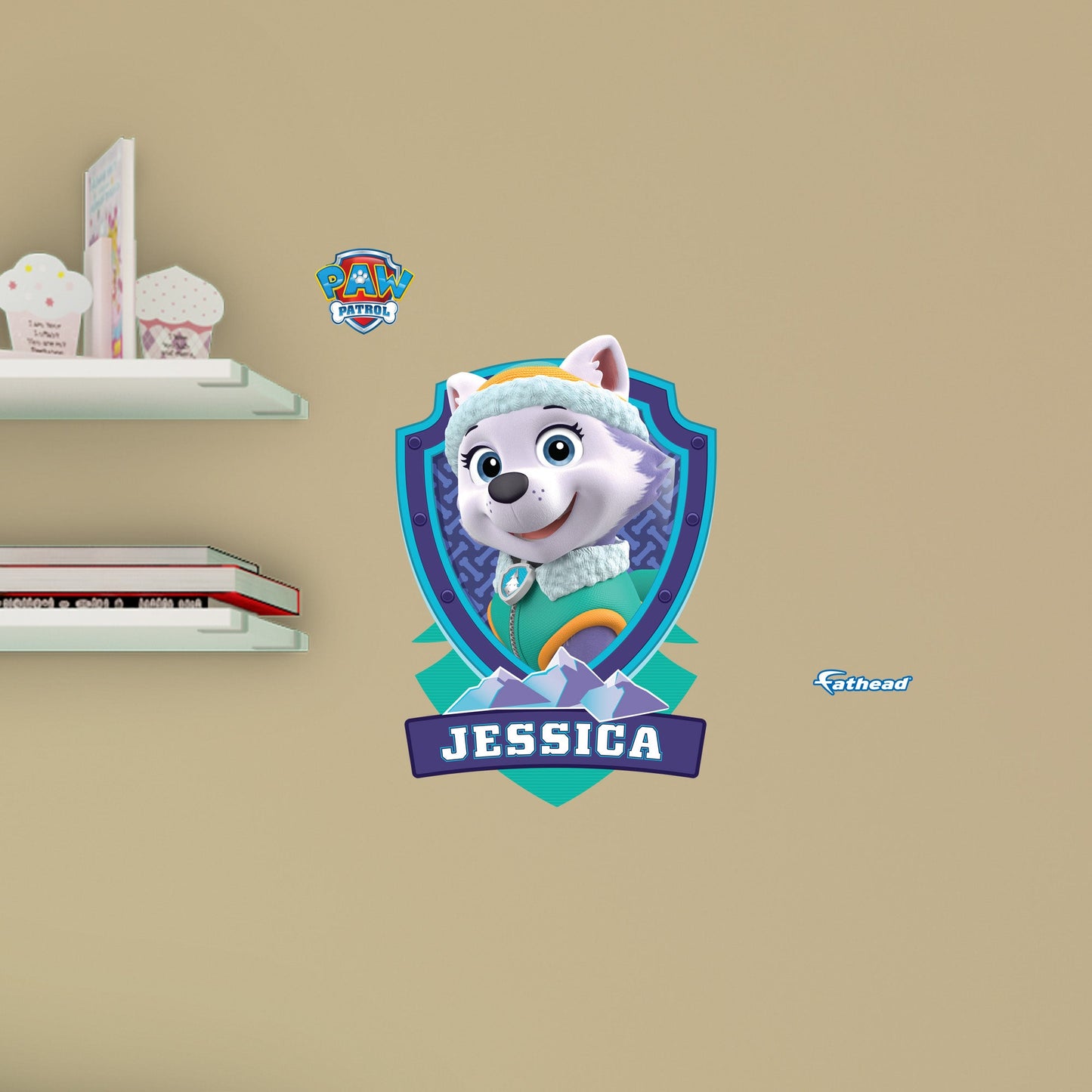 Paw Patrol: Everest Personalized Name Icon - Officially Licensed Nickelodeon Removable Adhesive Decal