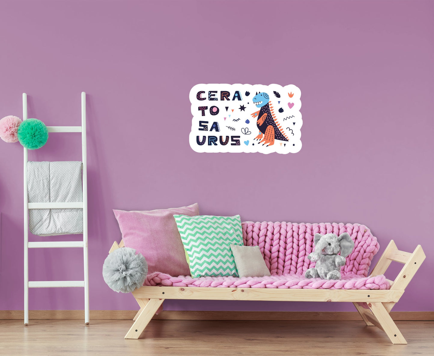 Dinosaurs: Ceratosaurus Icon        -   Removable Wall   Adhesive Decal