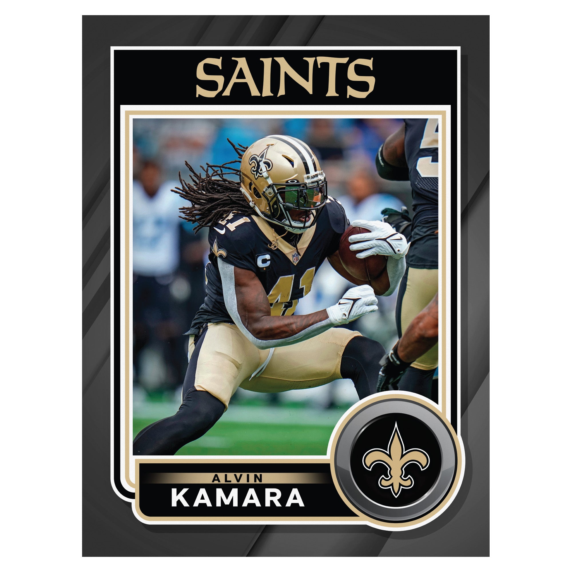 Fathead Alvin Kamara New Orleans Saints Alumigraphic Outdoor Die-Cut Decal