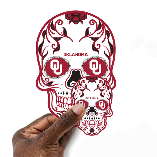 Oklahoma Sooners:   Skull Minis        - Officially Licensed NCAA Removable     Adhesive Decal