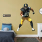 Pittsburgh Steelers: Troy Polamalu  Legend        - Officially Licensed NFL Removable Wall   Adhesive Decal