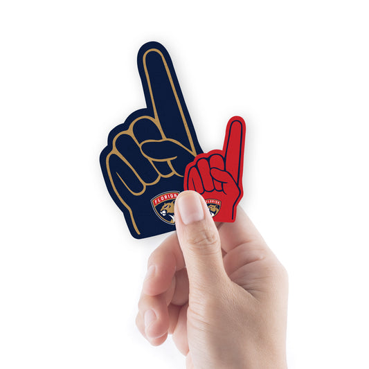 Florida Panthers:    Foam Finger Minis        - Officially Licensed NHL Removable     Adhesive Decal