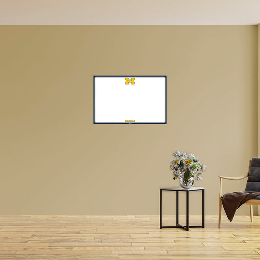 Michigan Wolverines: Dry Erase White Board - Officially Licensed NCAA Removable Adhesive Decal