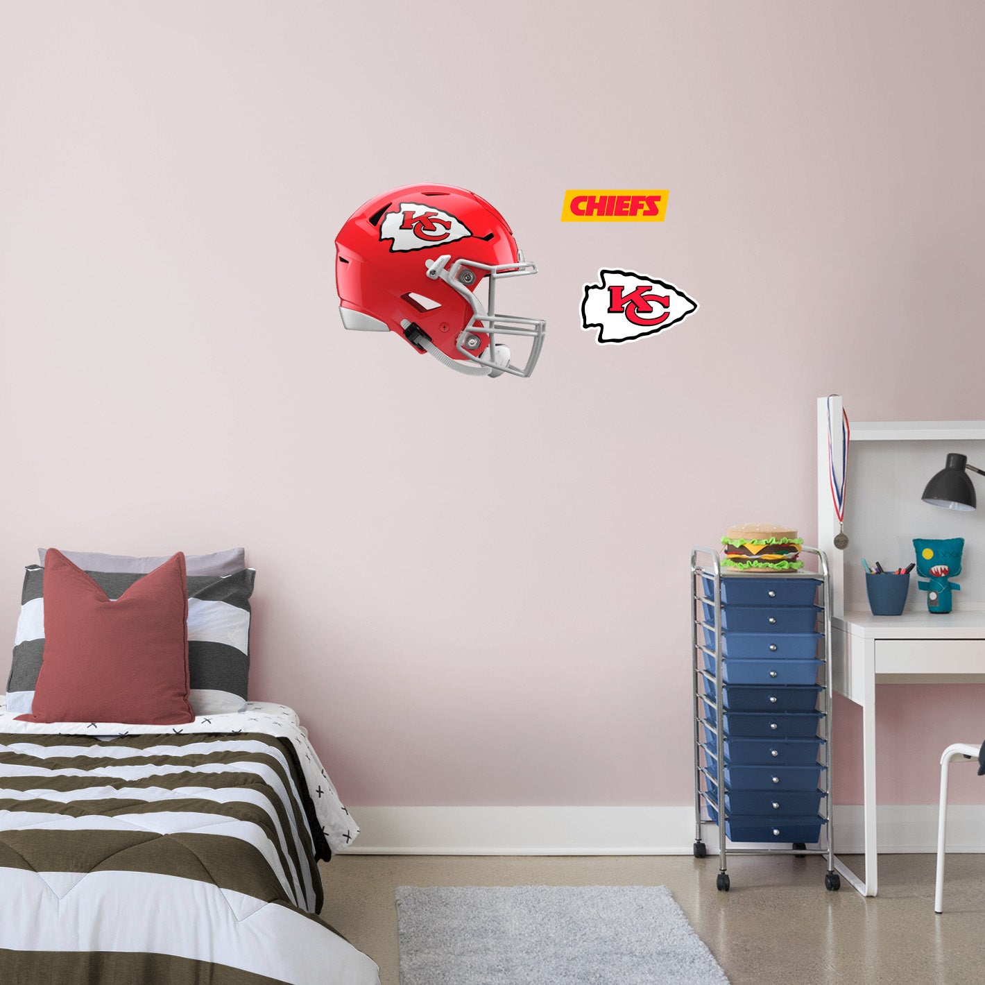 Kansas City Chiefs: Helmet - Officially Licensed NFL Removable Adhesive Decal