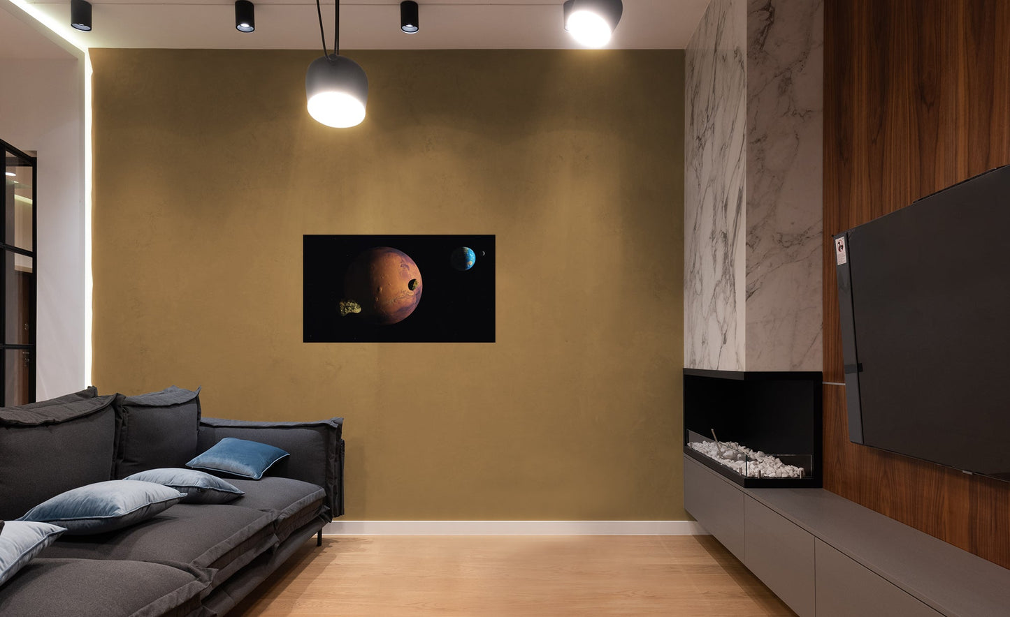 Planets:  Close-Up Mural        -   Removable     Adhesive Decal