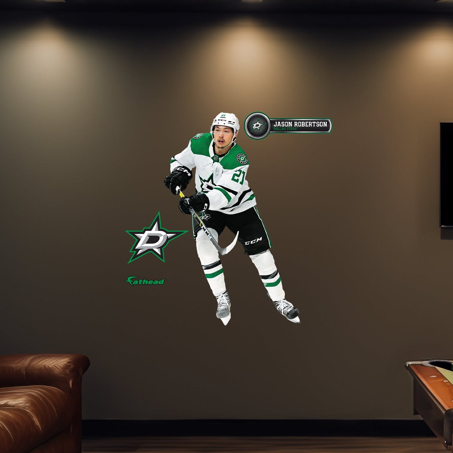 Dallas Stars: Jason Robertson         - Officially Licensed NHL Removable     Adhesive Decal