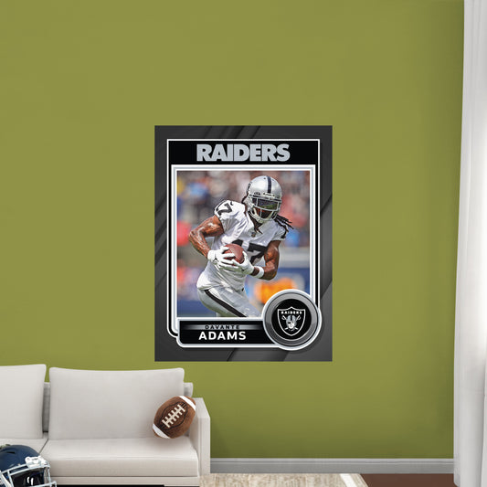 Las Vegas Raiders: Davante Adams Poster - Officially Licensed NFL Removable Adhesive Decal