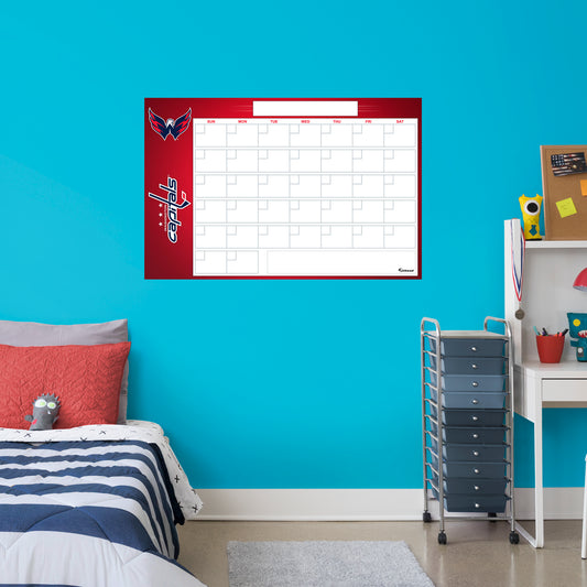 Washington Capitals Dry Erase Calendar  - Officially Licensed NHL Removable Wall Decal