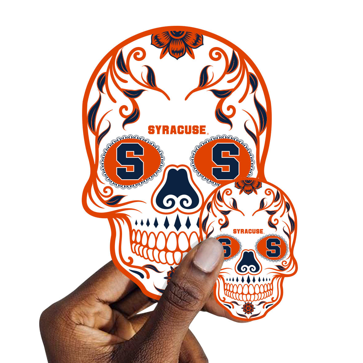 Syracuse Orange:   Skull Minis        - Officially Licensed NCAA Removable     Adhesive Decal