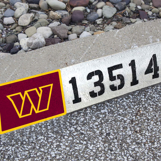 Washington Commanders: Outdoor Address Block Logo - Officially Licensed NFL Outdoor Graphic