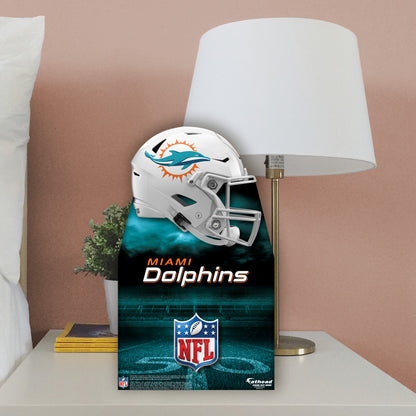 Miami Dolphins:   Helmet  Mini   Cardstock Cutout  - Officially Licensed NFL    Stand Out