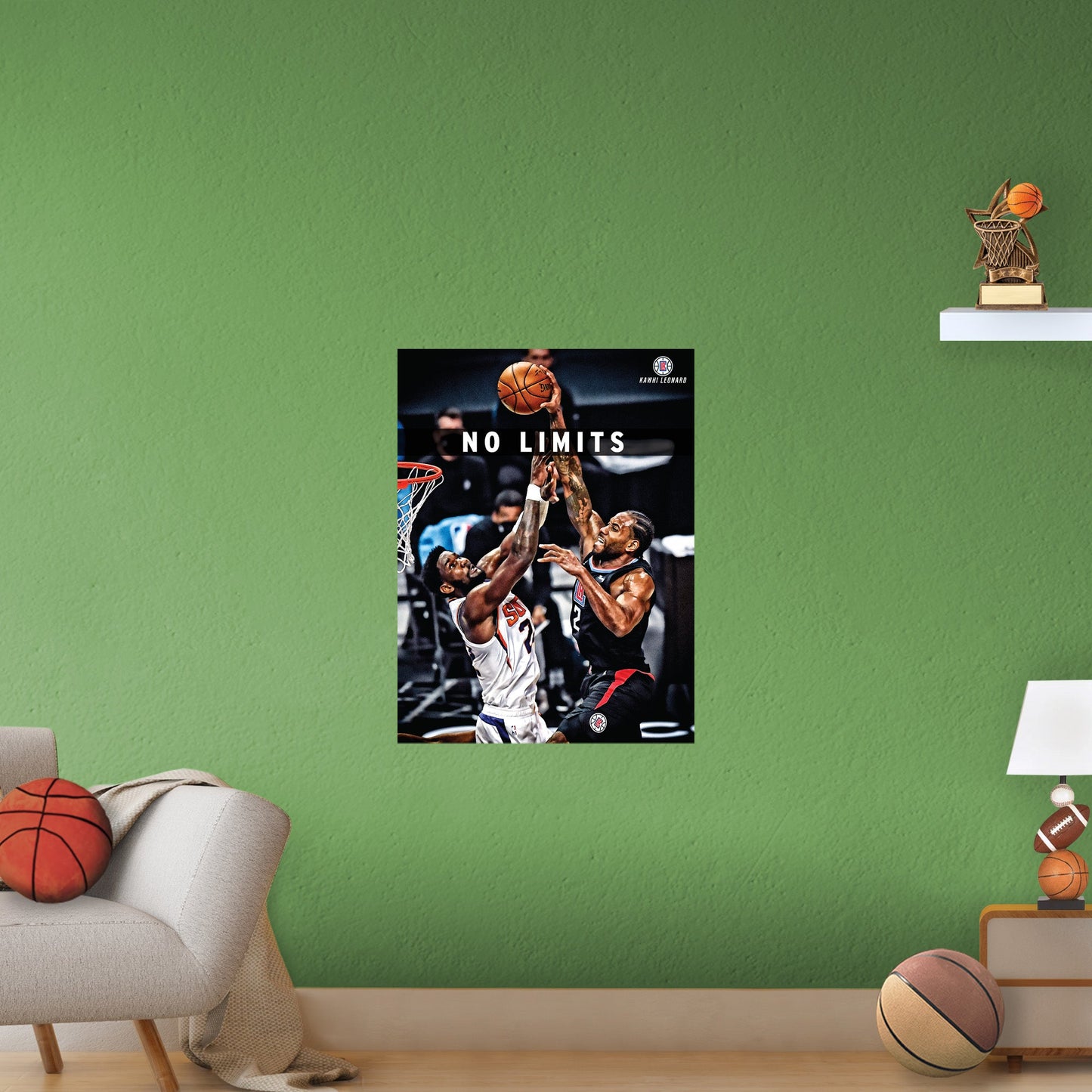 Los Angeles Clippers: Kawhi Leonard Scoring Motivational Poster - Officially Licensed NBA Removable Adhesive Decal