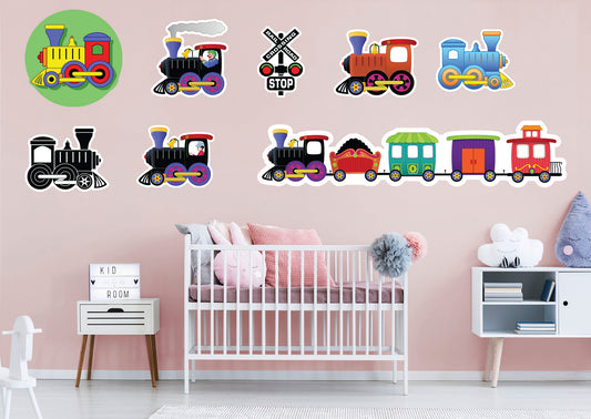 Nursery:  Locomotive Collection        -   Removable Wall   Adhesive Decal
