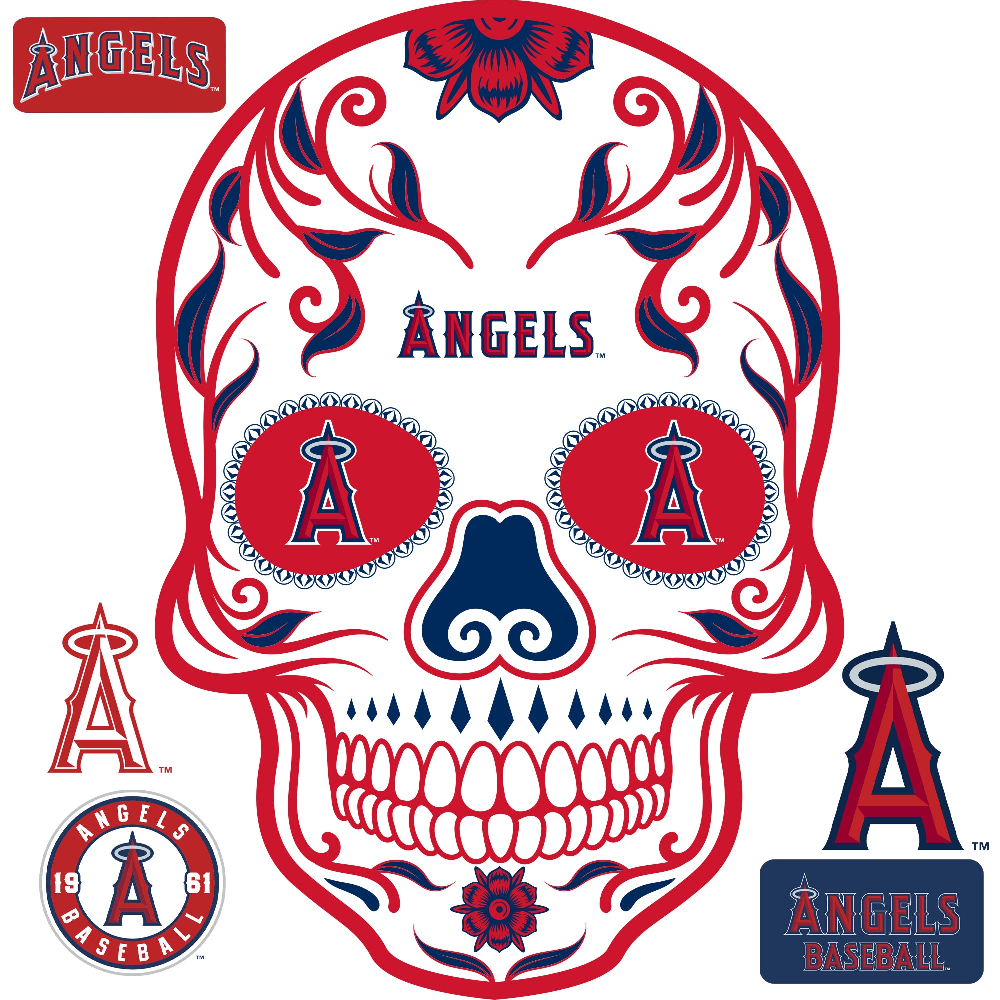 LOS ANGELES ANGELS OF ANAHEIM MLB BASEBALL HUGE 14.25 TEAM LOGO PATCH