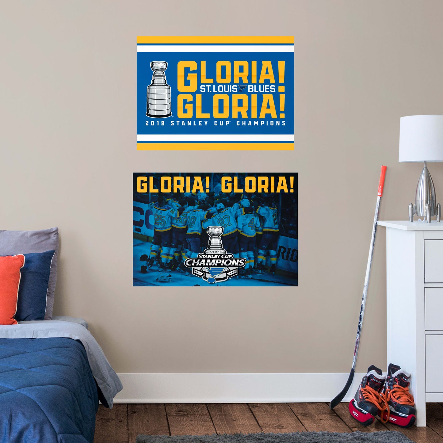 St. Louis Blues: 'Gloria!' 2019 Stanley Cup Champions Collection - Officially Licensed NHL Removable Wall Decal