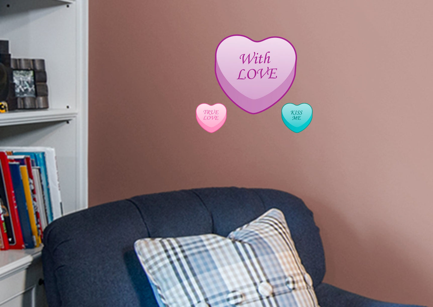 Valentine's Day: With Love Icon - Removable Adhesive Decal