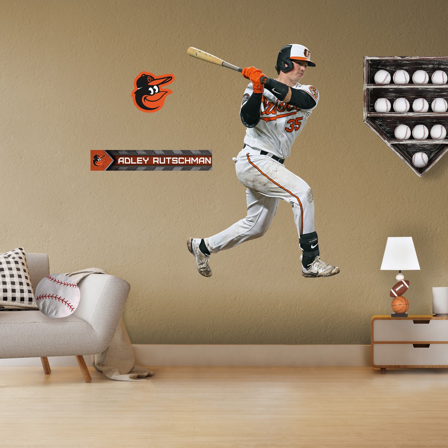 Baltimore Orioles: Adley Rutschman         - Officially Licensed MLB Removable     Adhesive Decal