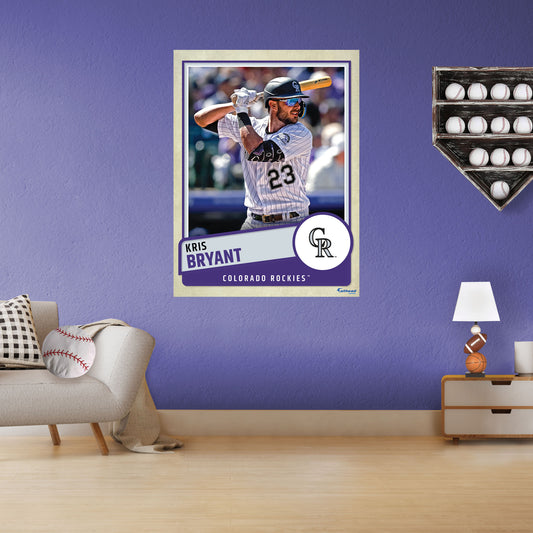 Colorado Rockies: Kris Bryant  Poster        - Officially Licensed MLB Removable     Adhesive Decal