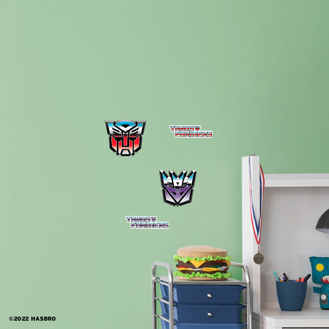 Transformers Classic: Chrome Logos - Officially Licensed Hasbro Removable Adhesive Decal