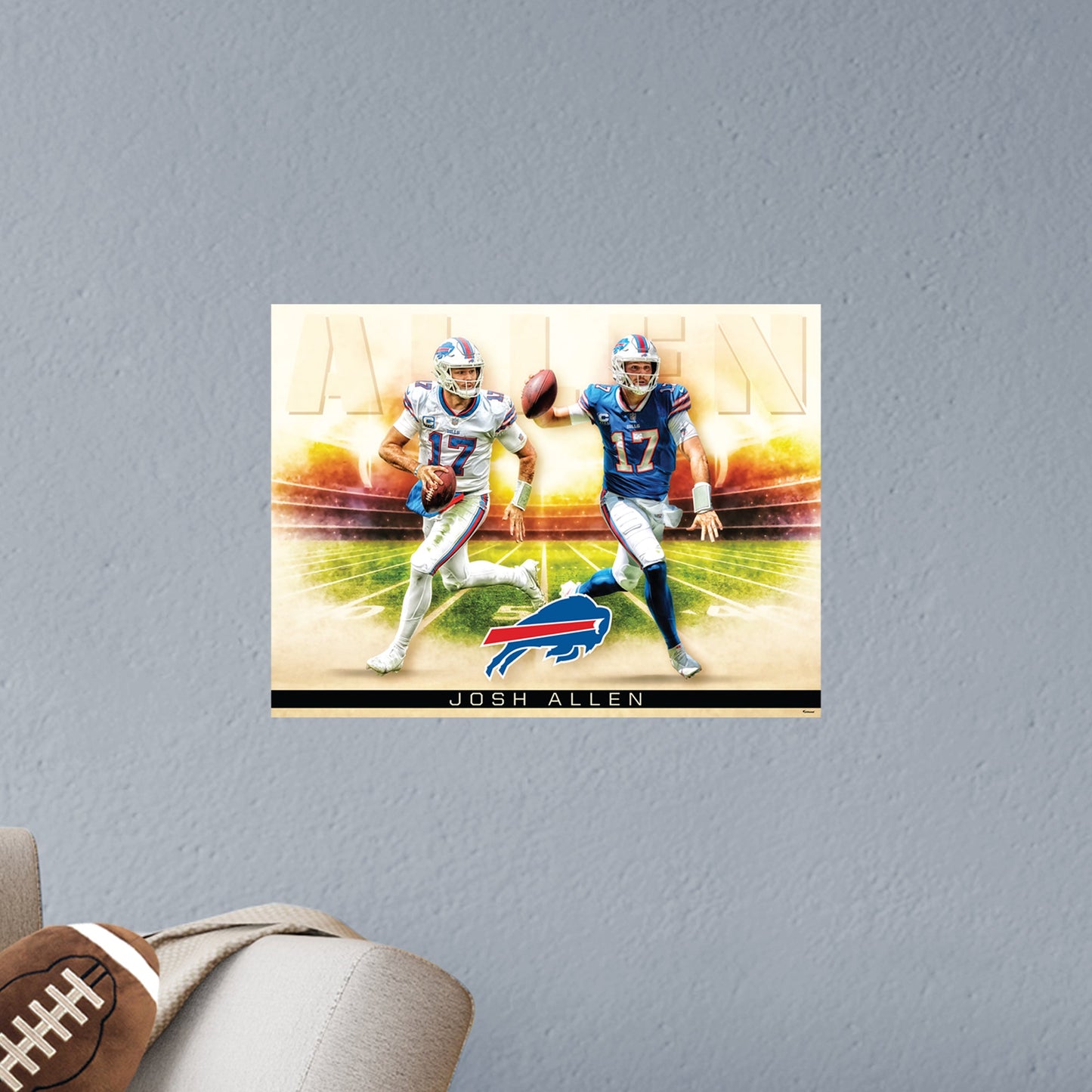 Buffalo Bills: Josh Allen Icon Poster - Officially Licensed NFL Removable Adhesive Decal