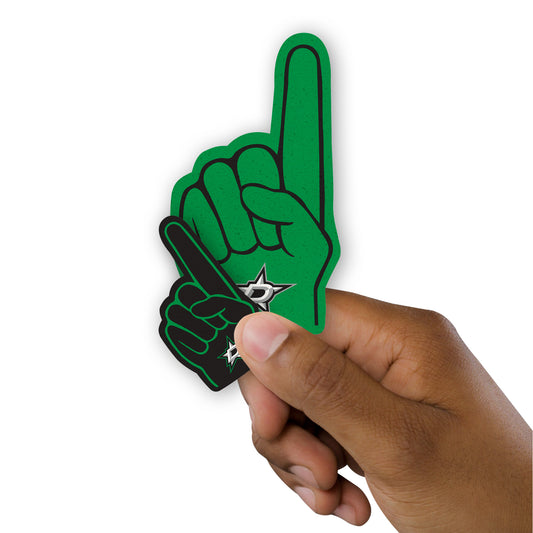 Dallas Stars:    Foam Finger Minis        - Officially Licensed NHL Removable     Adhesive Decal