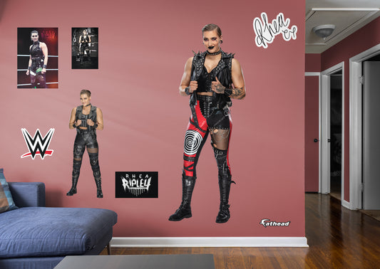 Rhea Ripley         - Officially Licensed WWE Removable Wall   Adhesive Decal