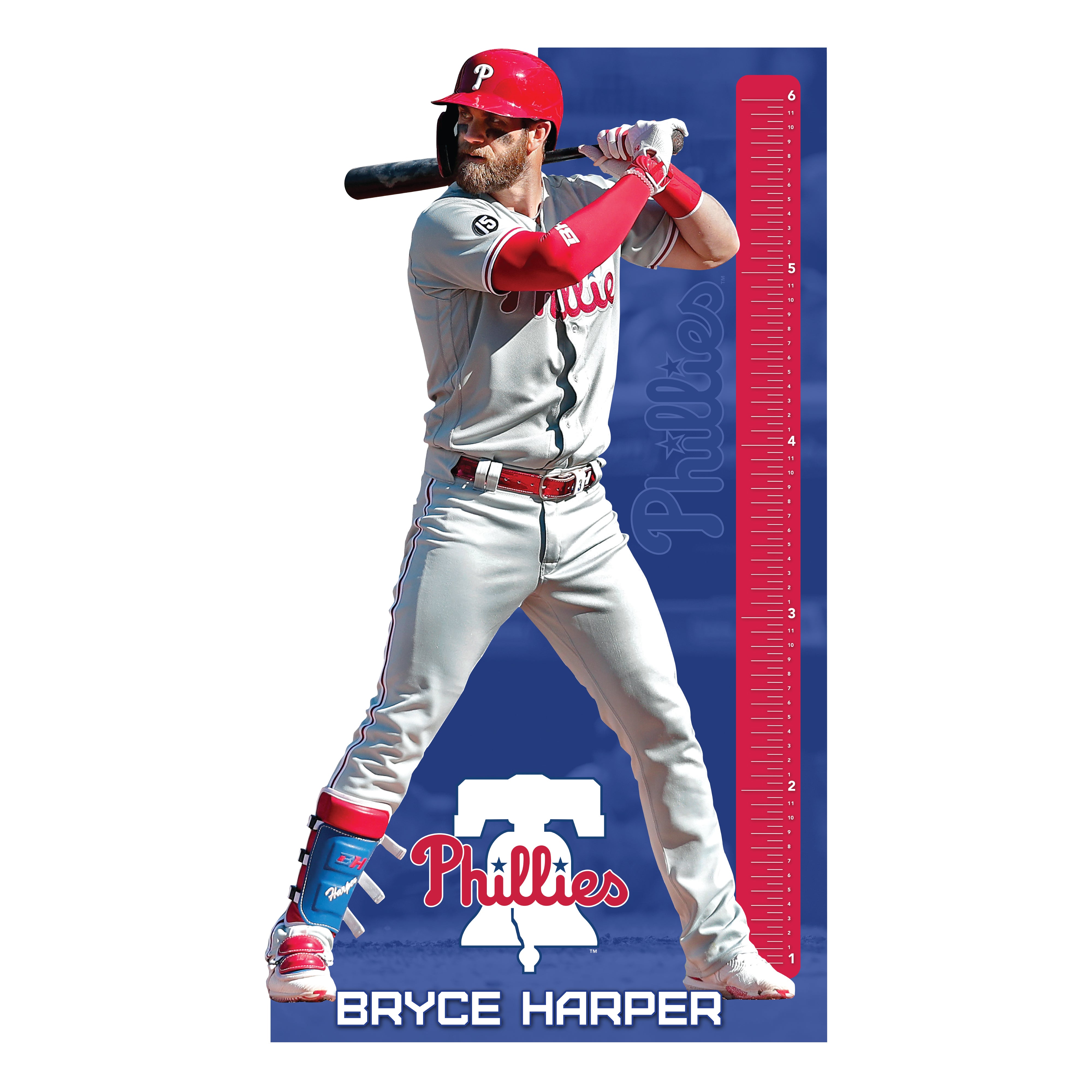 Bryce Harper Poster Baseball Portrait Art Canvas Bedroom Wall