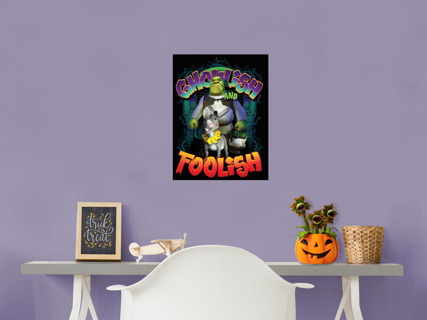 Shrek:  Ghoulish Mural        - Officially Licensed NBC Universal Removable Wall   Adhesive Decal