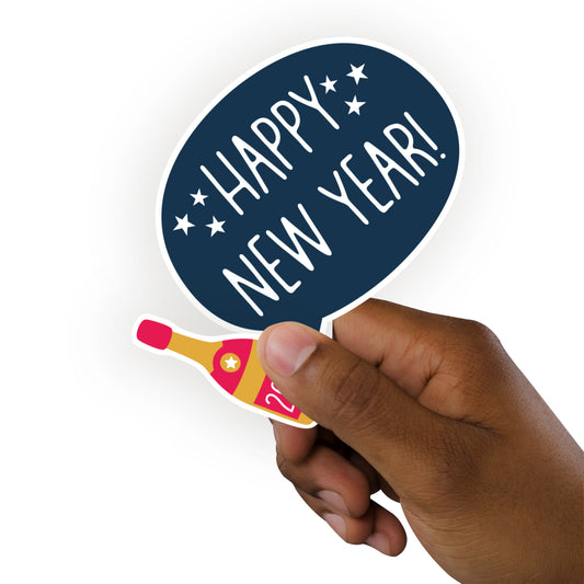 Sheet of 5 -New Year: Hello 2022 Minis - Removable Adhesive Decal