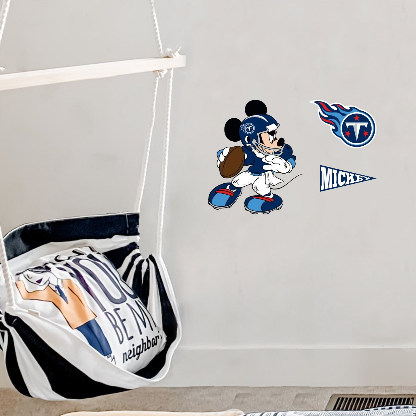 Tennessee Titans: Mickey Mouse - Officially Licensed NFL Removable Adhesive Decal