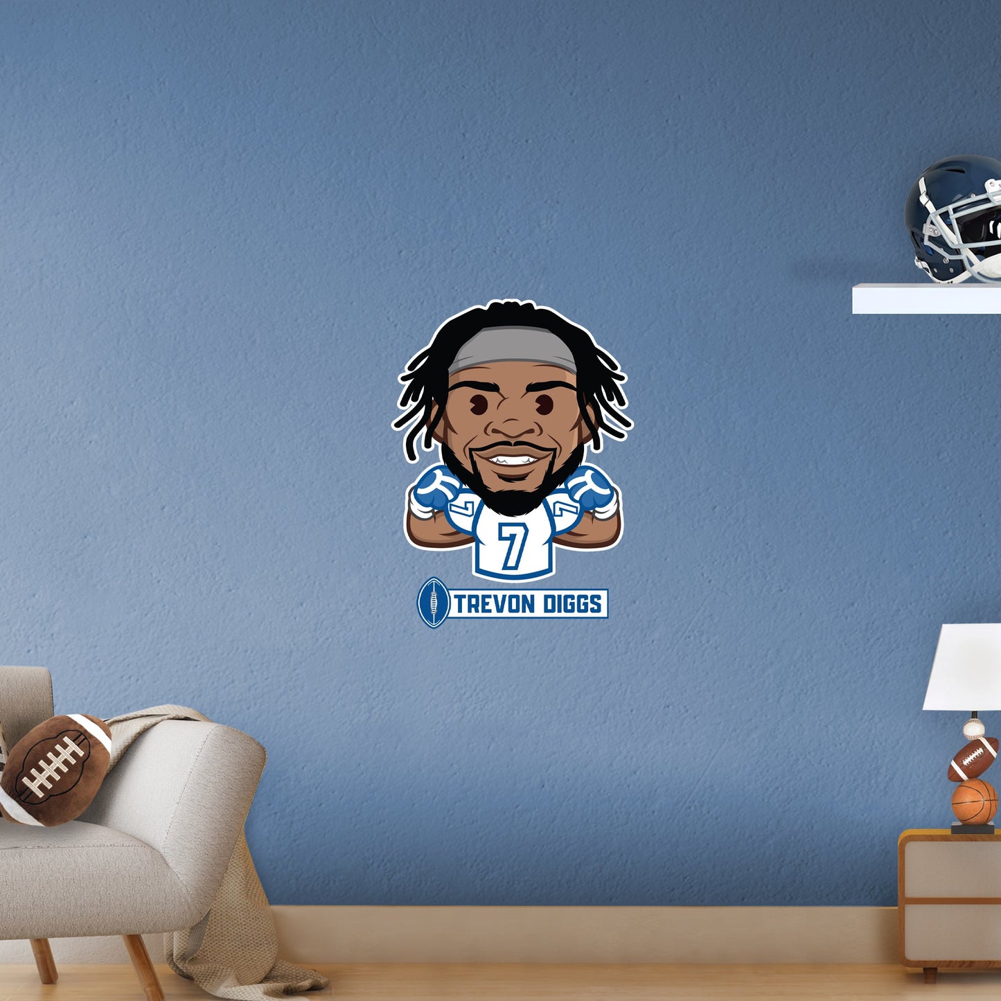 Dallas Cowboys: Trevon Diggs Emoji - Officially Licensed NFLPA Removable Adhesive Decal