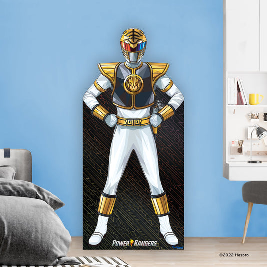 Power Rangers: White Ranger Life-Size Foam Core Cutout - Officially Licensed Hasbro Stand Out