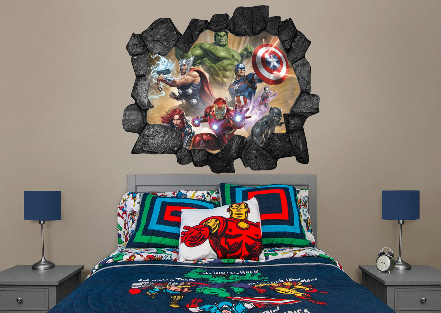 Avengers: Broken Wall 1 Instant Window - Officially Licensed Marvel Removable Adhesive Decal