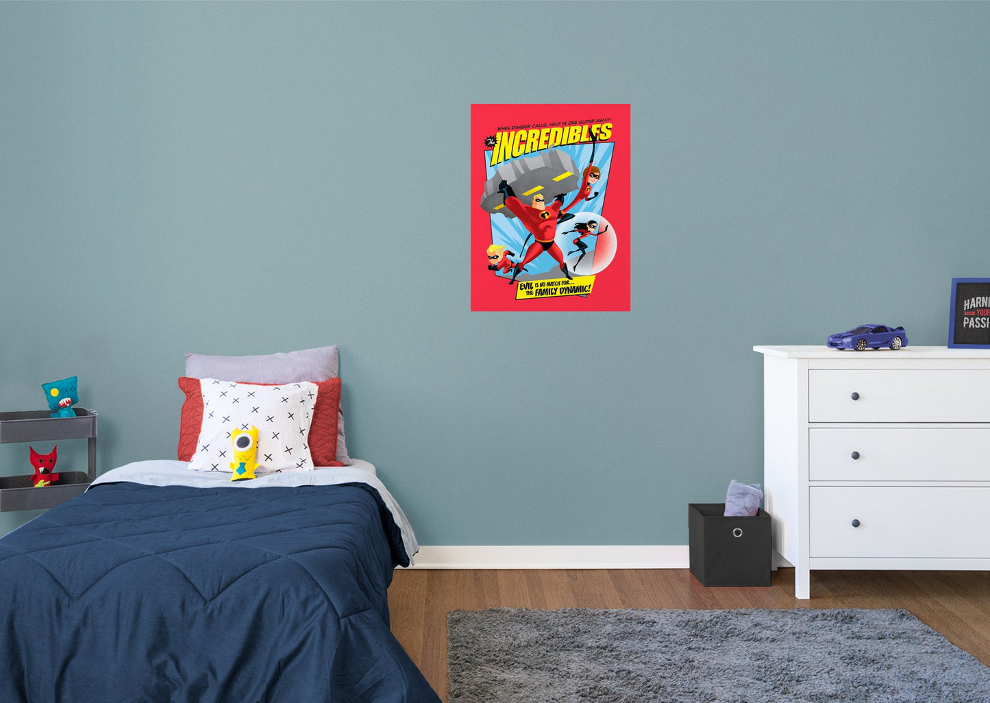 The Incredibles:  Evil Is No Match Mural        - Officially Licensed Disney Removable Wall   Adhesive Decal
