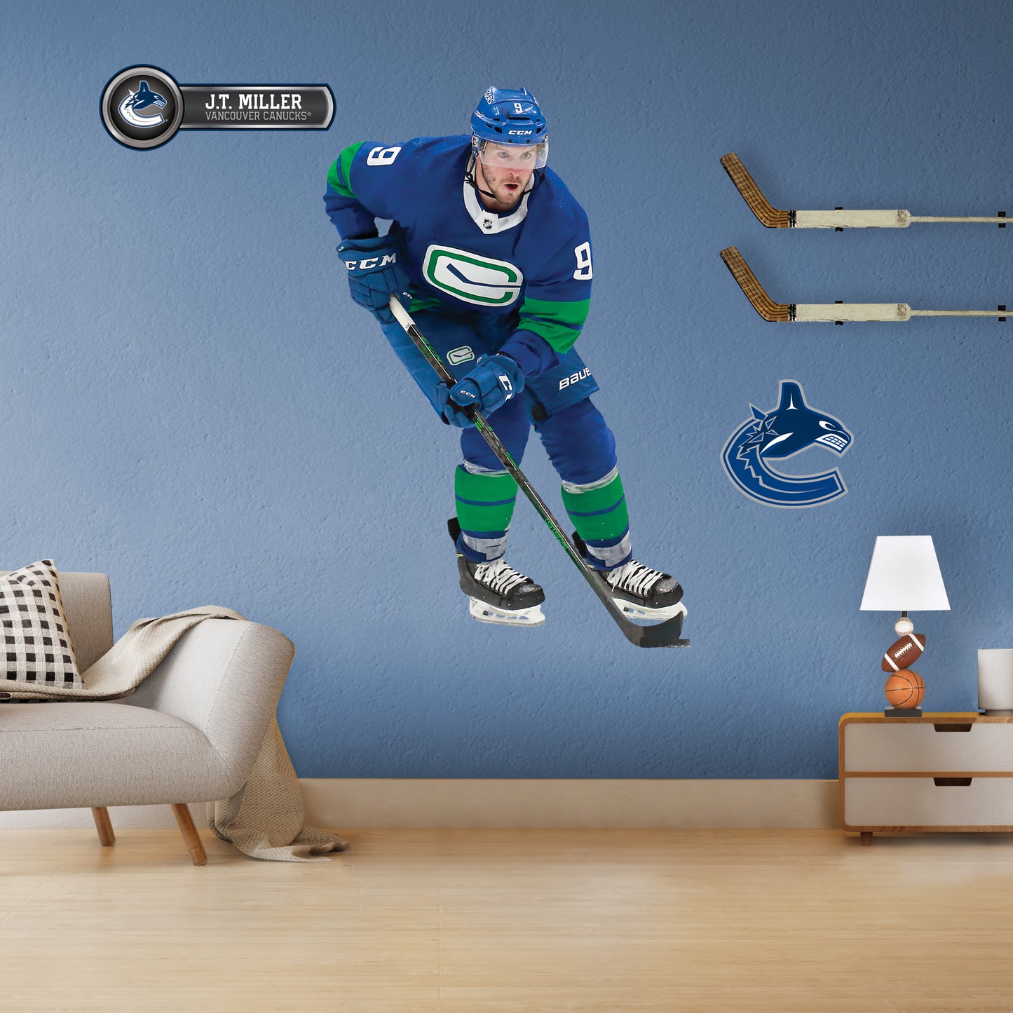 Vancouver Canucks: J.T. Miller - Officially Licensed NHL Removable Adhesive Decal