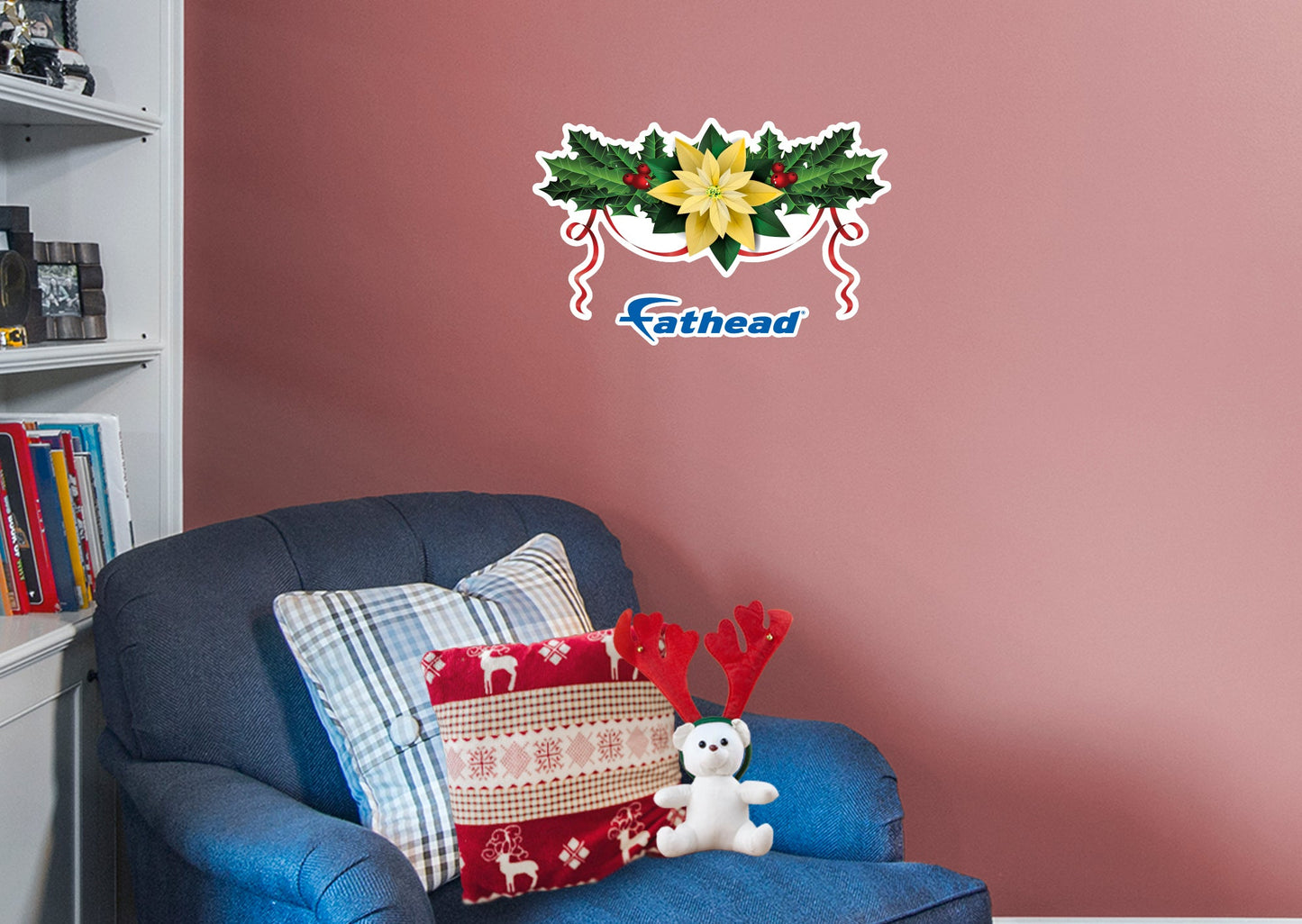 Christmas: Yellow Flower Icon - Removable Adhesive Decal