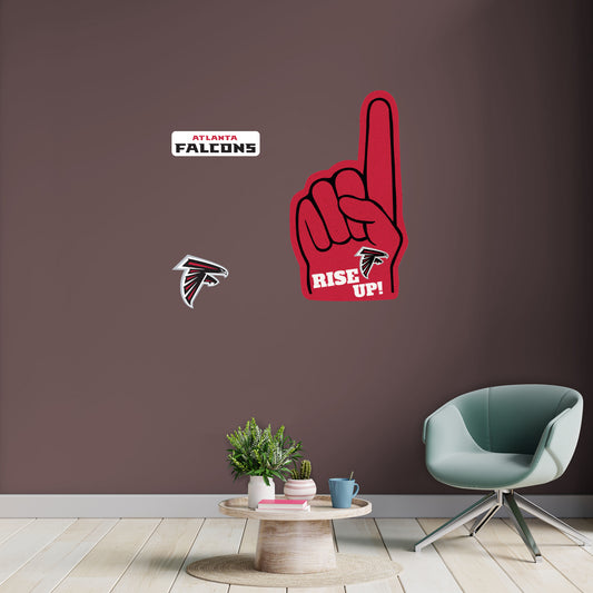 Atlanta Falcons: Foam Finger - Officially Licensed NFL Removable Adhesive Decal