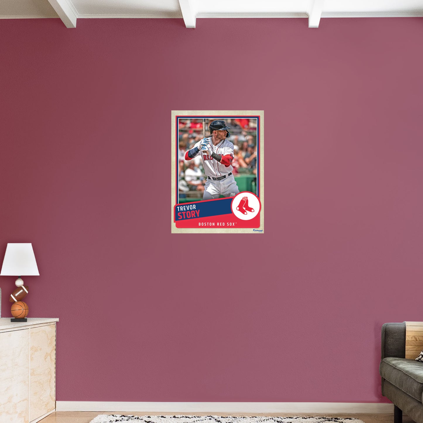 Boston Red Sox: Trevor Story  Poster        - Officially Licensed MLB Removable     Adhesive Decal