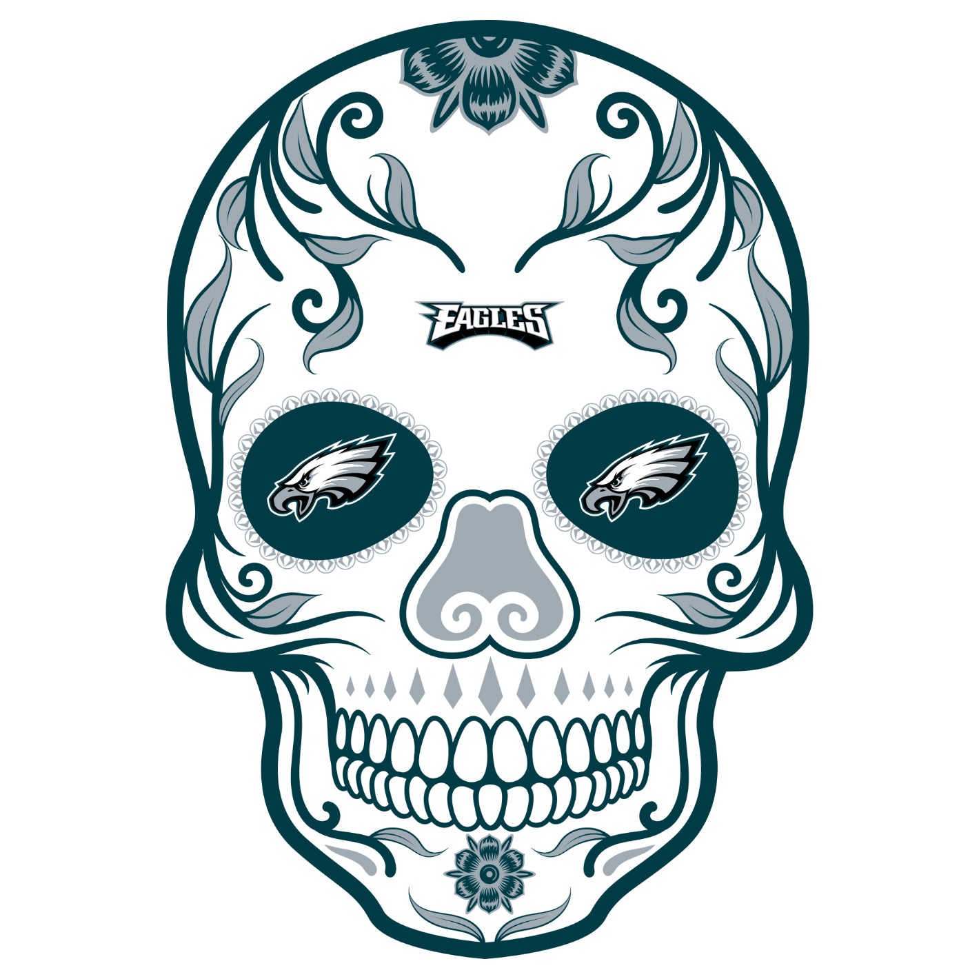 Philadelphia Eagles: 2022 Skull Outdoor Logo - Officially Licensed NFL