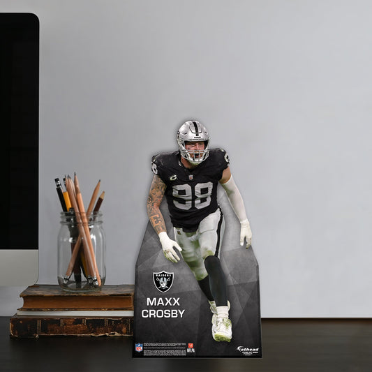 Las Vegas Raiders: Maxx Crosby Mini Cardstock Cutout - Officially Licensed NFL Stand Out