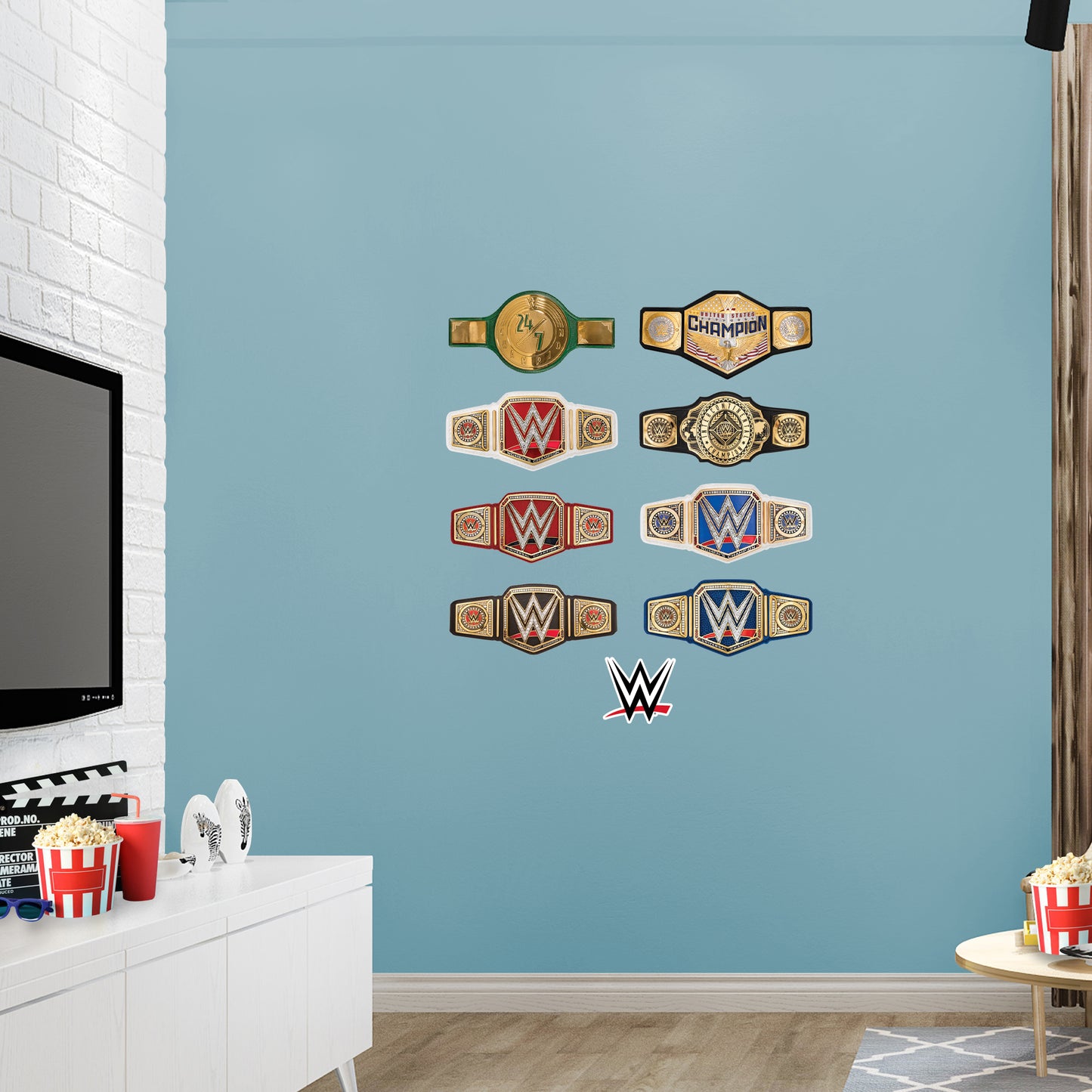 Titles Collection        - Officially Licensed WWE Removable     Adhesive Decal